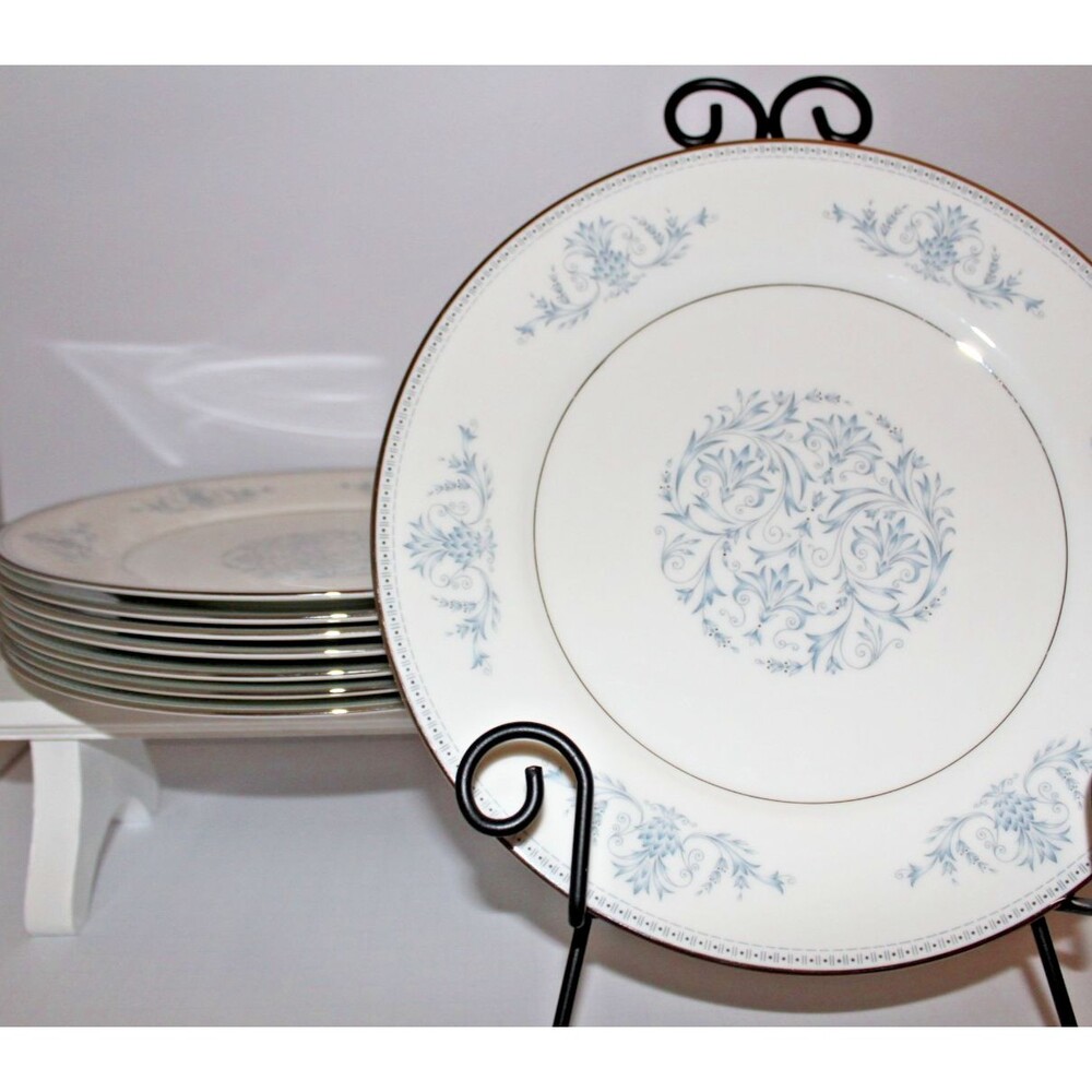 Set of 8 Vintage Oxford Bryn Mawr Bone China 10 3/4" Dinner Plates